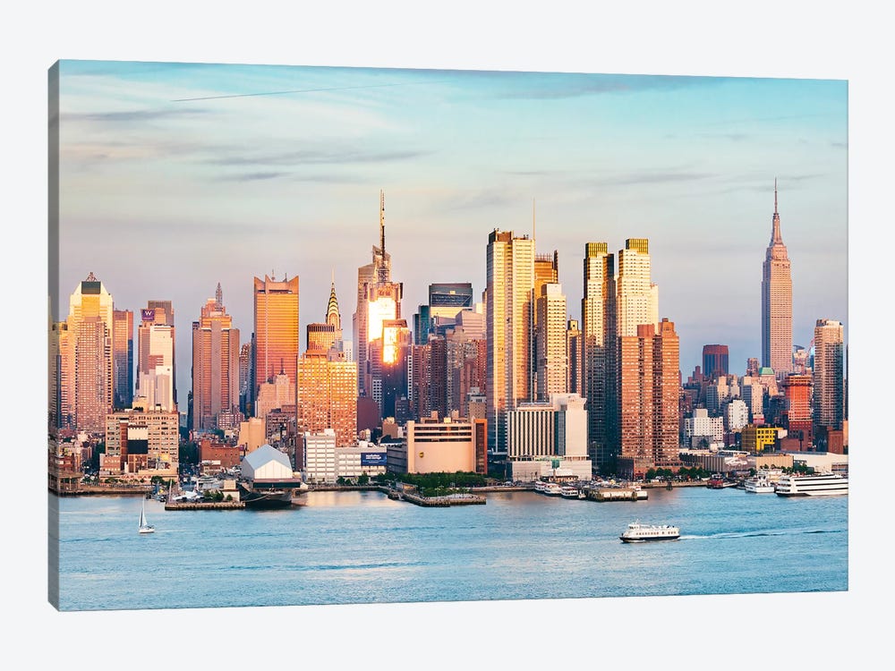 Midtown Manhattan Skyline At Sunset, New York by Matteo Colombo 1-piece Canvas Art