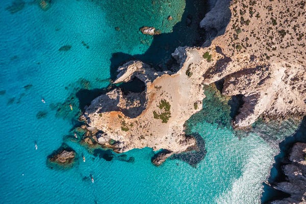 Aerial Beaches: Coastline And Blue Sea, Milos, Greece by Matteo Colombo