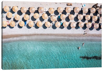 Beach Holidays, Greece Canvas Art Print - Aerial Beaches 