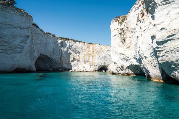 Famous White Cliffs, Milos, Greece