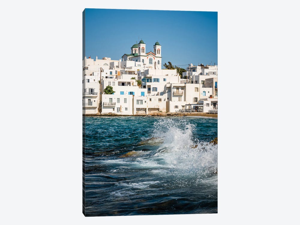 Old Town And Sea, Paros, Greece by Matteo Colombo 1-piece Canvas Wall Art
