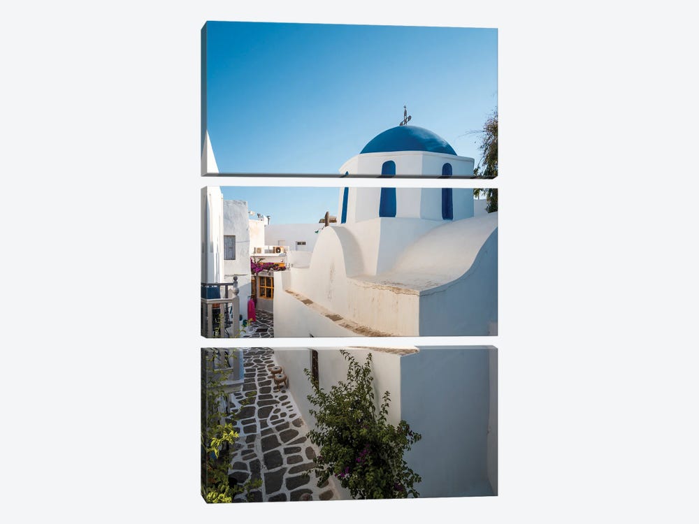 In The Streets Of Paros, Greece by Matteo Colombo 3-piece Canvas Print