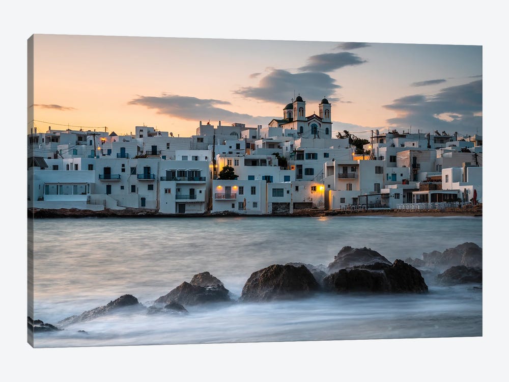 Sunset Over The Village, Paros, Greece by Matteo Colombo 1-piece Canvas Artwork