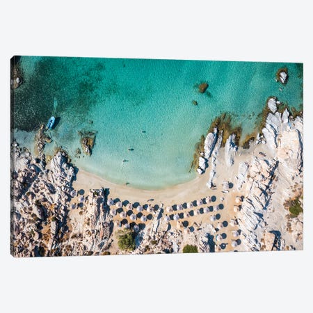 Beach And Sea, Paros, Greece Canvas Print #TEO1464} by Matteo Colombo Canvas Art