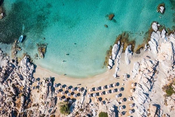 Aerial Beaches: Beach And Sea, Paros, Greece by Matteo Colombo
