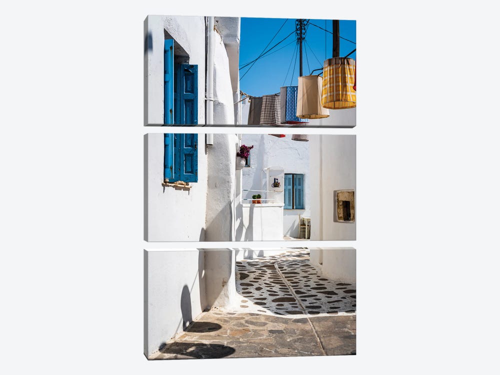 In The Streets Of Naxos, Greece by Matteo Colombo 3-piece Canvas Art Print