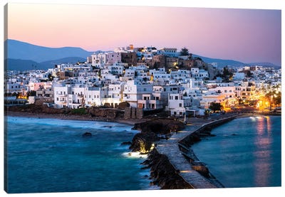 Naxos At Sunrise, Greece Canvas Art Print - Greece Art