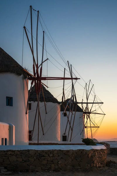 Watermills & Windmills: Iconic Windmills Of Mykonos, Greece II by Matteo Colombo