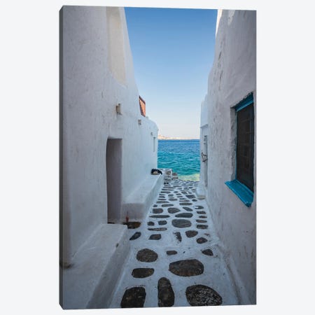 Path To The Sea, Mykonos, Greece Canvas Print #TEO1494} by Matteo Colombo Canvas Art Print