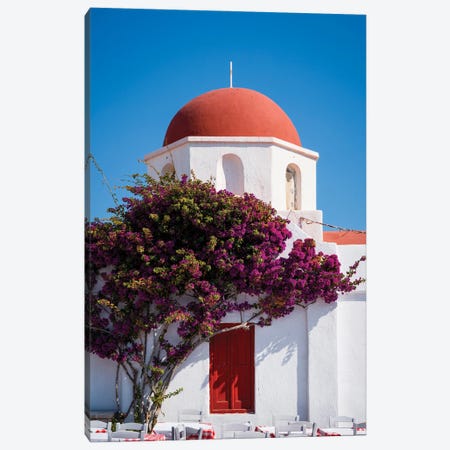 Red Church, Mykonos, Greece Canvas Print #TEO1496} by Matteo Colombo Canvas Print