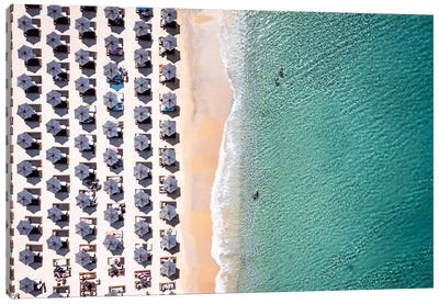 Beach Holiday, Mykonos, Greece I Canvas Art Print - Aerial Beaches 
