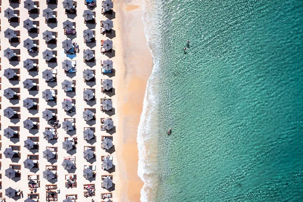 Aerial Beaches: Beach Holiday, Mykonos, Greece I by Matteo Colombo