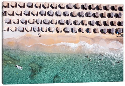 Beach Holiday, Mykonos, Greece II Canvas Art Print - Aerial Beaches 