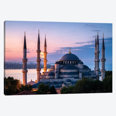The Blue Mosque, Istanbul, Turkey Canvas Print #TEO1515} by Matteo Colombo Canvas Wall Art