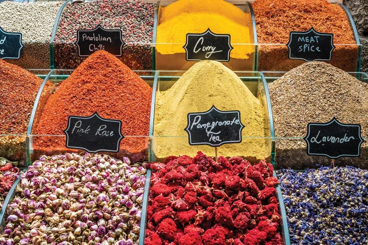 Spices At The Bazaar, Istanbul by Matteo Colombo wall art