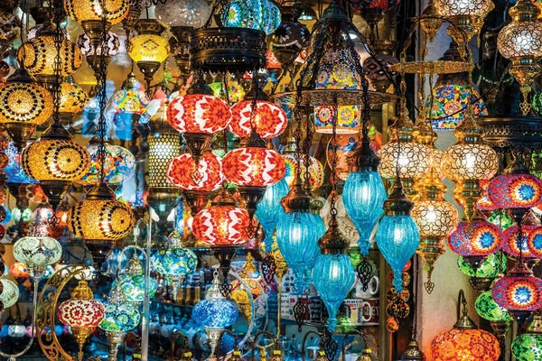 Turkey: Colorful Lamps At The Bazaar, Istanbul by Matteo Colombo
