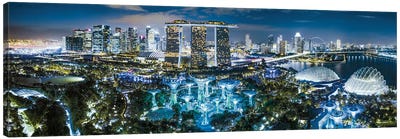 Singapore Skyline Panorama Canvas Art Print - Singapore Art
