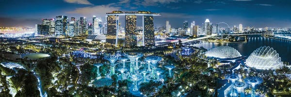 Singapore: Singapore Skyline Panorama by Matteo Colombo