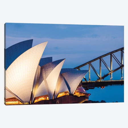 Sydney Opera House At Night Canvas Print #TEO1546} by Matteo Colombo Canvas Print