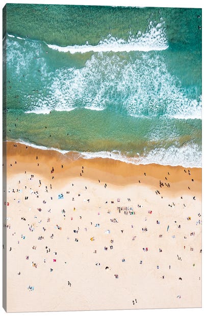 Bondi Beach Aerial, Australia I Canvas Art Print - Aerial Beaches 