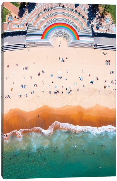 Coogee Beach Sydney Australia Canvas Art Print - Aerial Beaches 