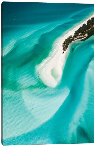Beach In Whitsundays, Australia Canvas Art Print - Aerial Beaches 