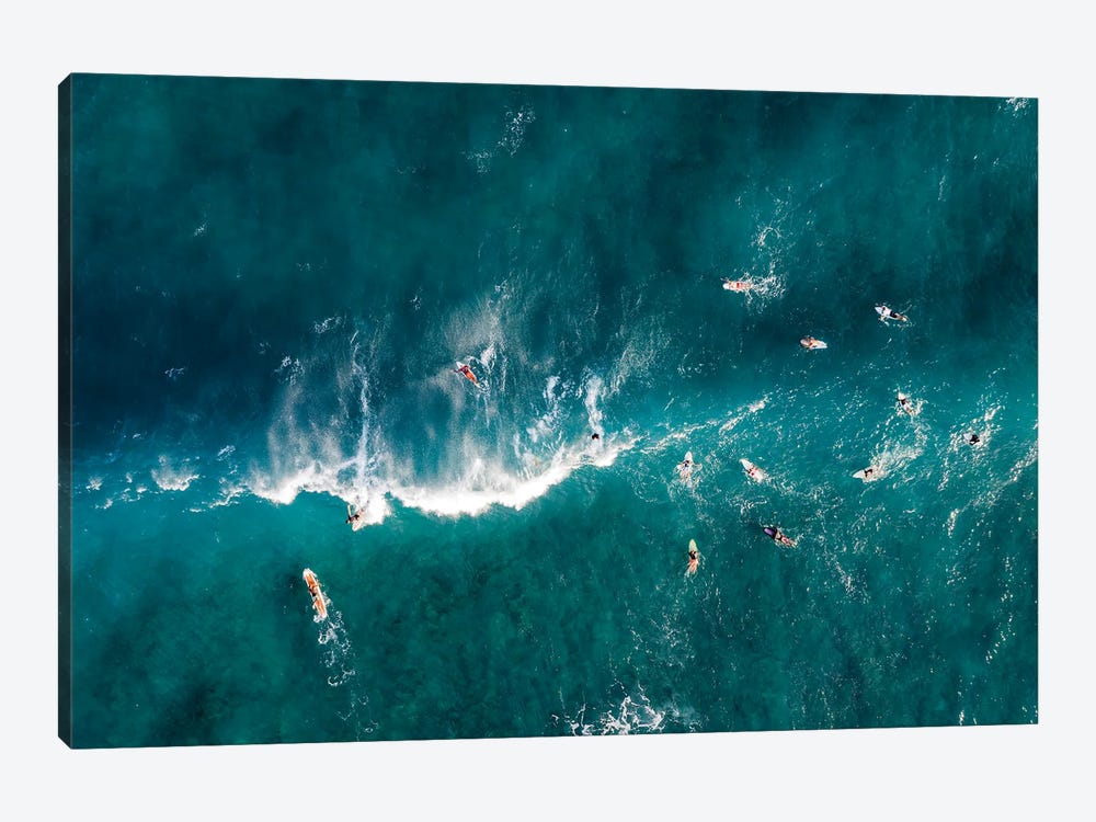 Surfing In Hawaii by Matteo Colombo 1-piece Canvas Art
