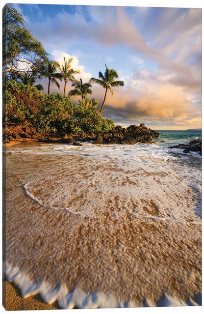 Tropical Beach Sunset, Maui, Hawaii Canvas Art Print - Maui Art