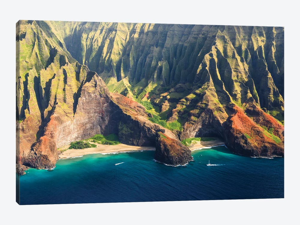 Na Pali Coast Aerial, Hawaii by Matteo Colombo 1-piece Canvas Print