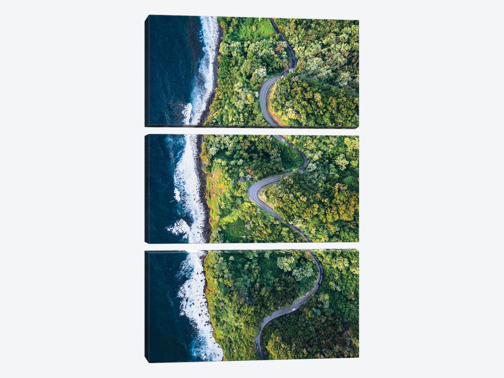 Coastal Road To Hana, Maui, Hawaii by Matteo Colombo 3-piece Canvas Art Print