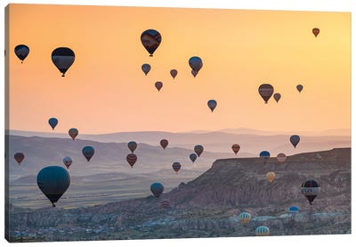 Hot Air Balloons, Cappadocia, Turkey Canvas Art Print - Hot Air Balloon Art
