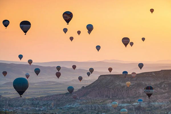 Hot Air Balloons: Hot Air Balloons, Cappadocia, Turkey by Matteo Colombo