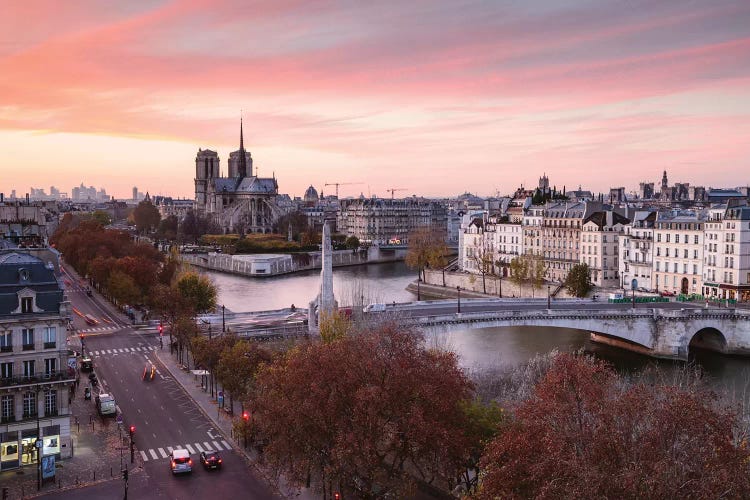 Romantic Sunset Over Paris