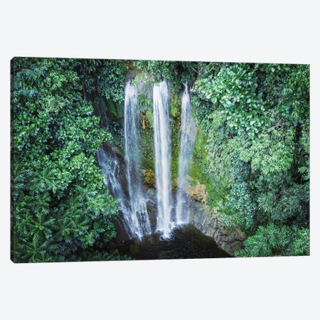 Waterfall In The Forest, Bohol, Philippines Canvas Print #TEO1594} by Matteo Colombo Canvas Artwork
