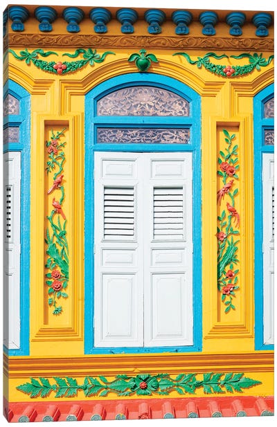 Colorful House, Malacca, Malaysia Canvas Art Print - Malaysia Art