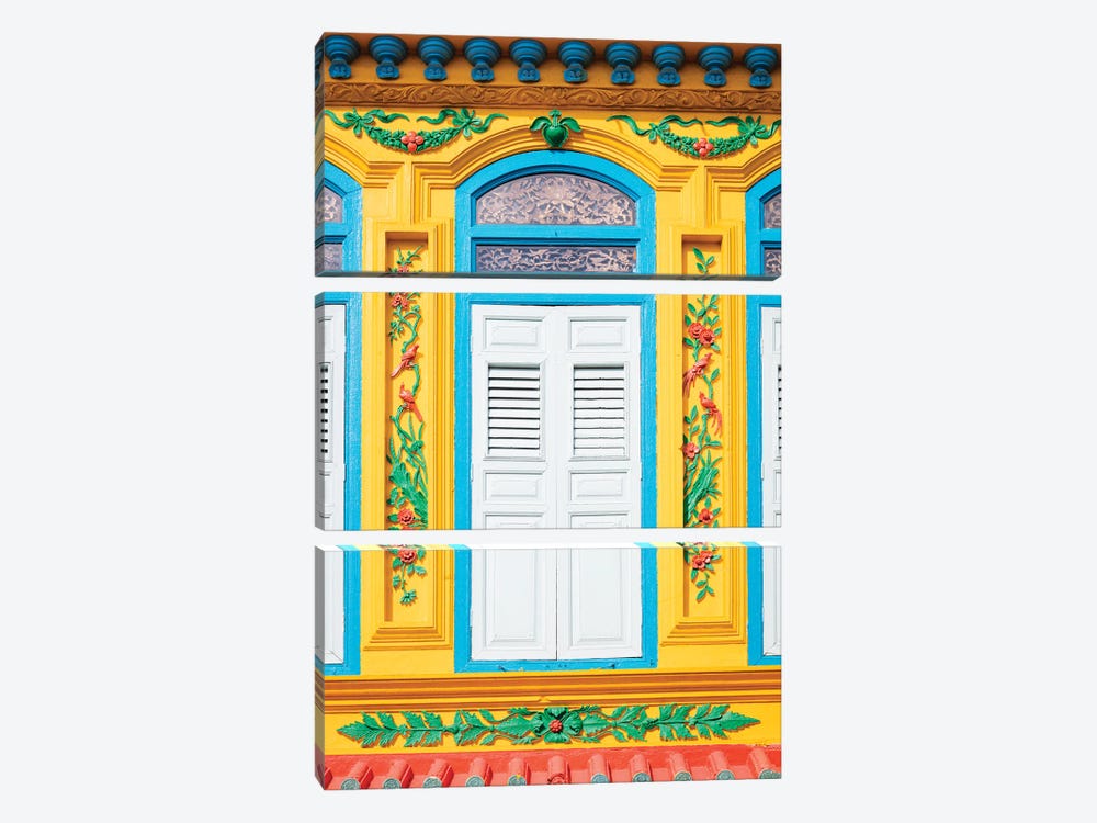 Colorful House, Malacca, Malaysia by Matteo Colombo 3-piece Canvas Art Print