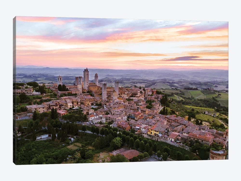 San Gimignano Aerial, Tuscany, Italy by Matteo Colombo 1-piece Canvas Print