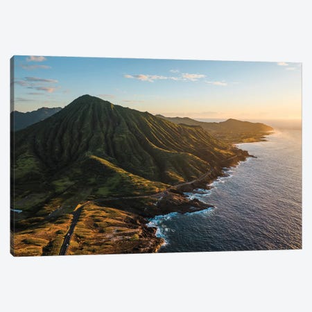 Sunrise On Oahu Coastline, Hawaii I Canvas Print #TEO1610} by Matteo Colombo Canvas Art
