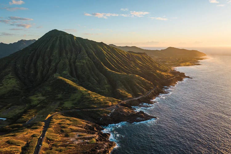 Sunrise On Oahu Coastline, Hawaii I