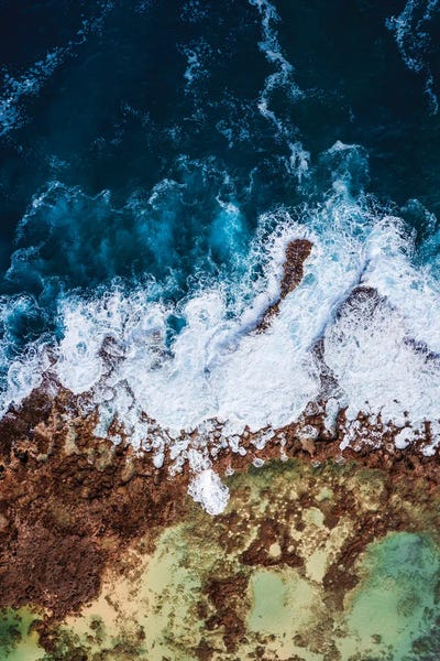 Oahu: Ocean Waves Crashing On The Cliffs, Nature Abstract, Hawaii by Matteo Colombo