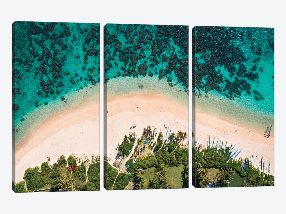 Beach And Ocean, Hawaii I by Matteo Colombo 3-piece Canvas Artwork
