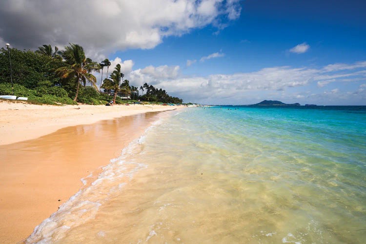 Beach And Turquoise Sea, Oahu, Hawaii