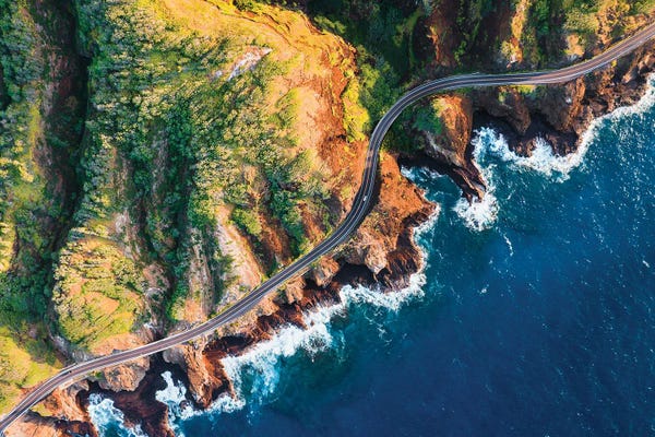 Oahu: Road On The Coast Of Oahu, Hawaii I by Matteo Colombo