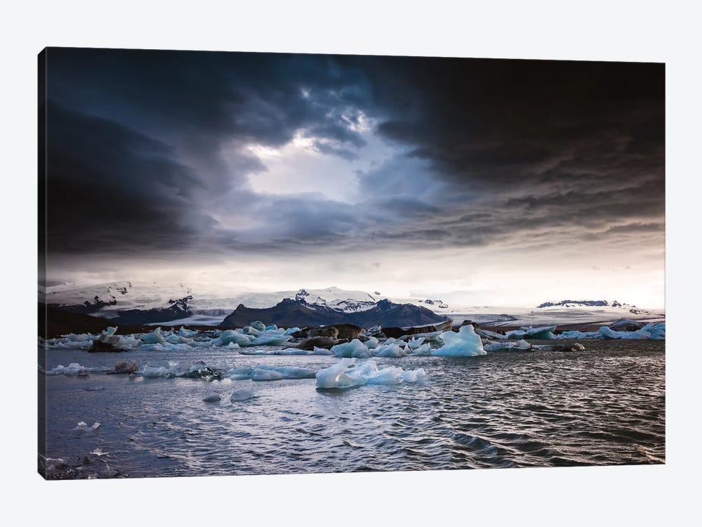 Stormy Weather Over Jokulsarlon, Iceland by Matteo Colombo 1-piece Canvas Print