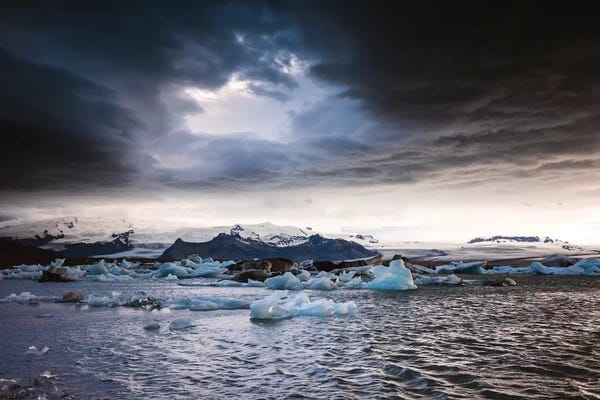 Glaciers & Icebergs: Stormy Weather Over Jokulsarlon, Iceland by Matteo Colombo
