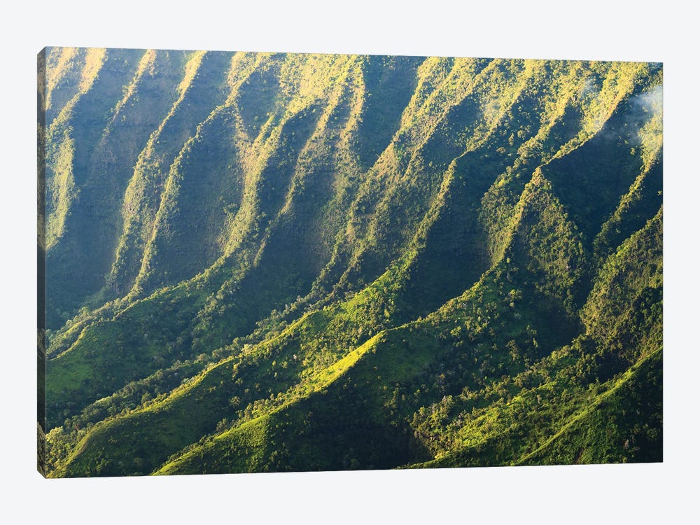 Mountain Ridges, Nature Abstract, Kauai, Hawaii by Matteo Colombo 1-piece Canvas Artwork