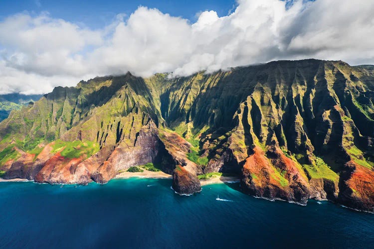 Napali Coast Aerial, Kauai Island, Hawaii