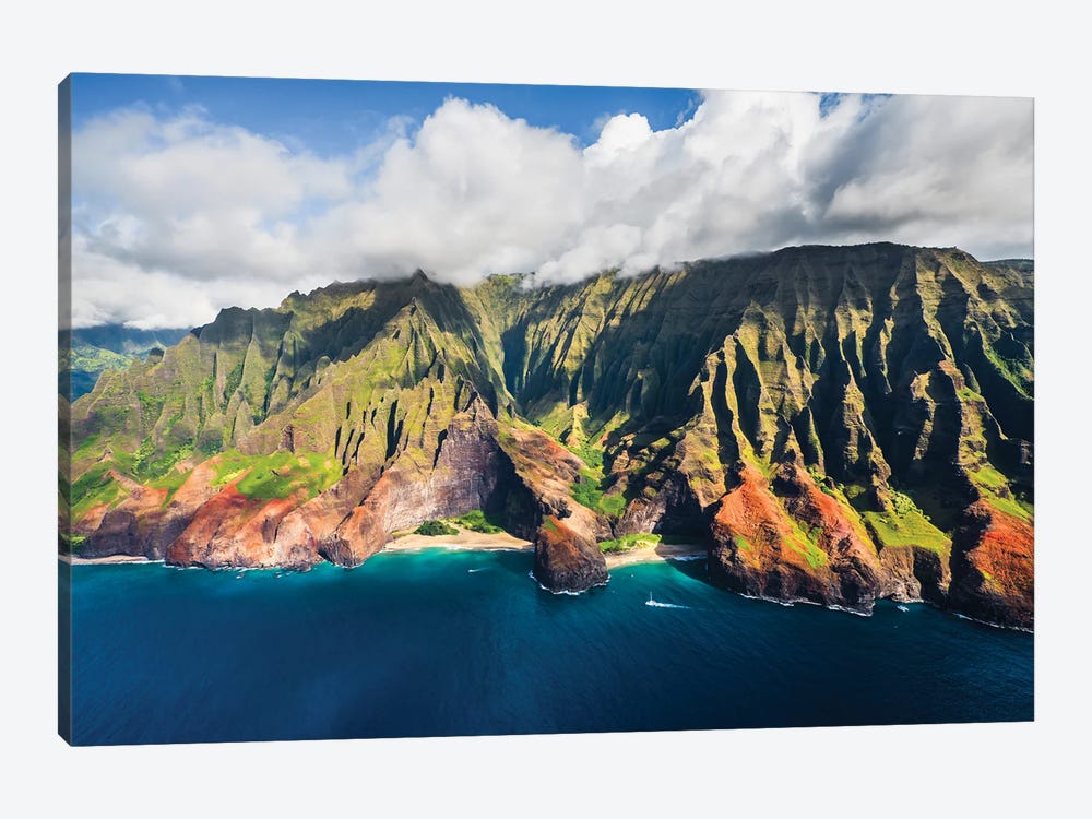 Napali Coast Aerial, Kauai Island, Hawaii by Matteo Colombo 1-piece Canvas Art