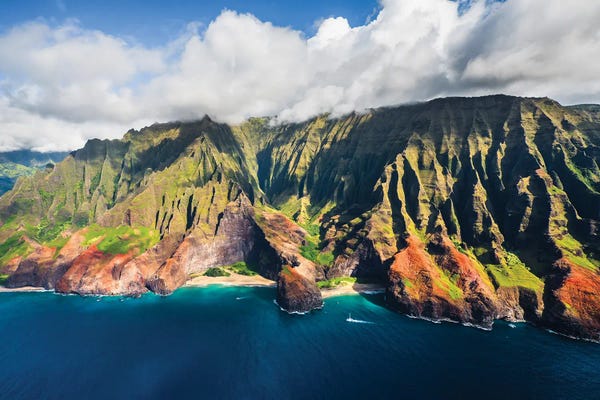 Matteo Colombo: Napali Coast Aerial, Kauai Island, Hawaii by Matteo Colombo