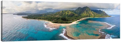 Kauai Island Aerial View, Hawaii Canvas Art Print - Aerial Photography